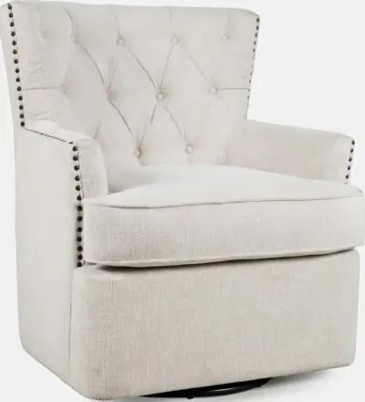 Bryson Oat Swivel Accent Barrel Chair