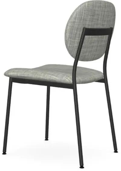 Amisco Cassandra Illusion Upholstered Dining Side Chair in Black Coral