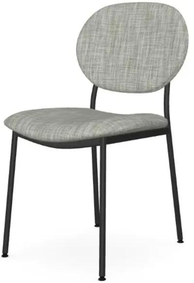 Amisco Cassandra Illusion Upholstered Dining Side Chair in Black Coral