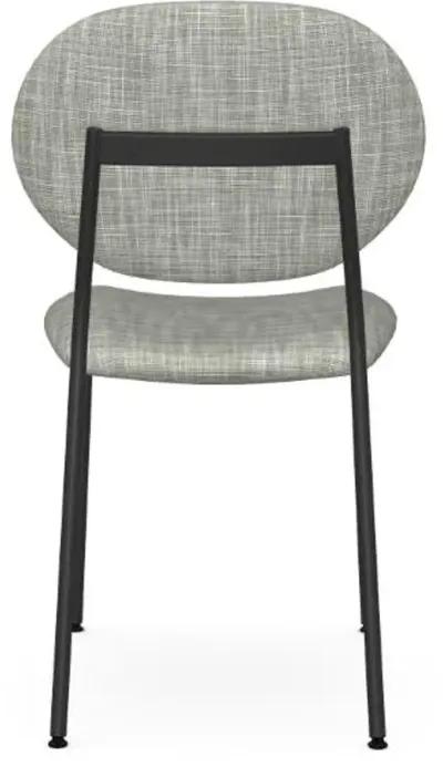 Amisco Cassandra Illusion Upholstered Dining Side Chair in Black Coral