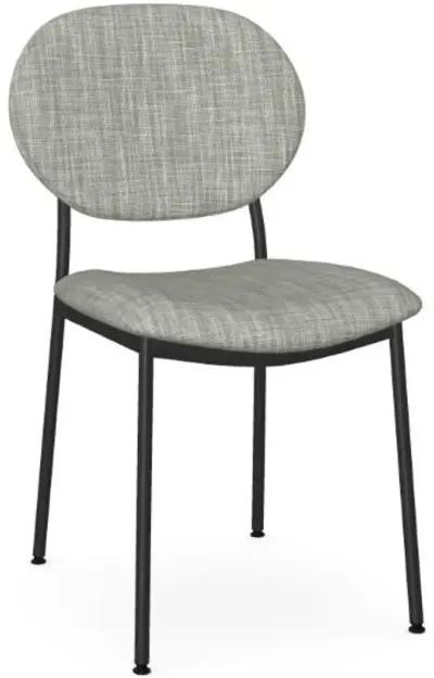 Amisco Cassandra Illusion Upholstered Dining Side Chair in Black Coral