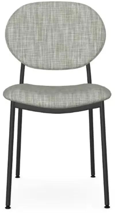 Amisco Cassandra Illusion Upholstered Dining Side Chair in Black Coral