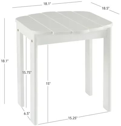 Linon White Adirondack End Table