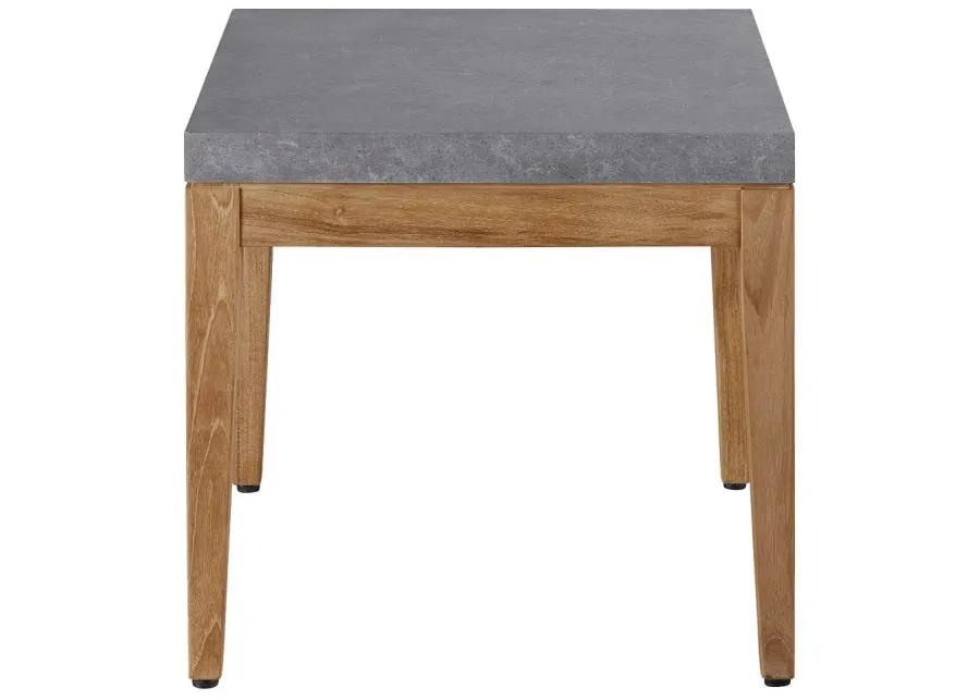 COASTAL LIVING OUTDOOR CHESAPEAKE LIGHT GRAY/NATURAL TEAK END TABLE