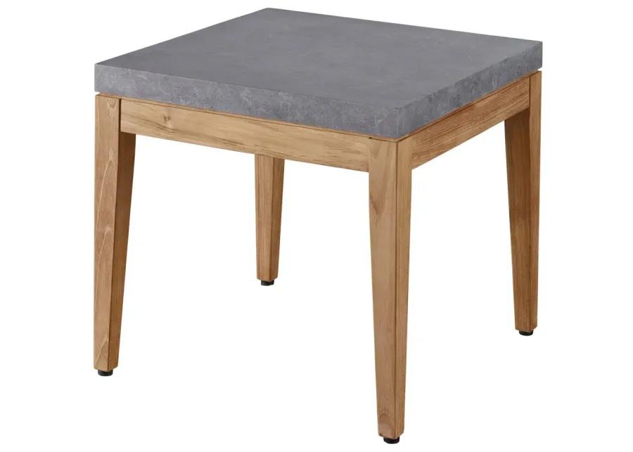 COASTAL LIVING OUTDOOR CHESAPEAKE LIGHT GRAY/NATURAL TEAK END TABLE