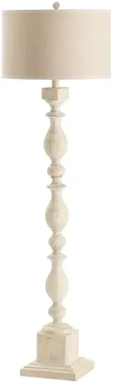 Crestview White Wash Floor Lamp