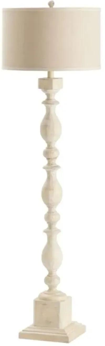 Crestview White Wash Floor Lamp