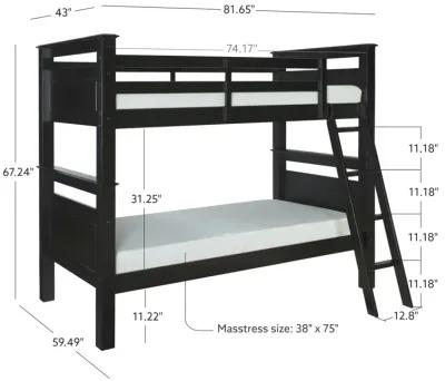 Powell Kids/Teens Beckett Black Bunk Bed