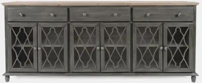 Aurora Hills 6-Door Accent Cabinet Brushed - Grey Bisque