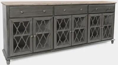 Aurora Hills 6-Door Accent Cabinet Brushed - Grey Bisque