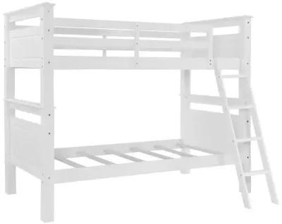 Powell Kids/Teens Beckett White Twin Over Twin Bunk Bed