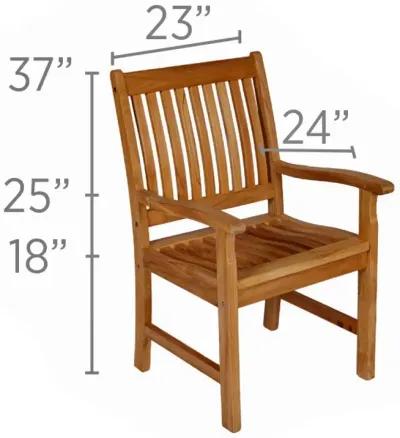 COMPASS OUTDOOR TEAK ARMCHAIR