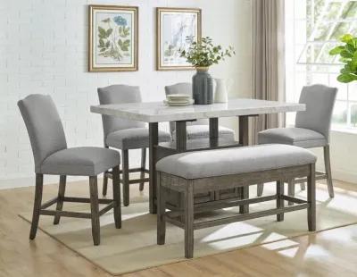 Steve Silver 6-Piece Grayson Table & 4 Chairs &1 Bench