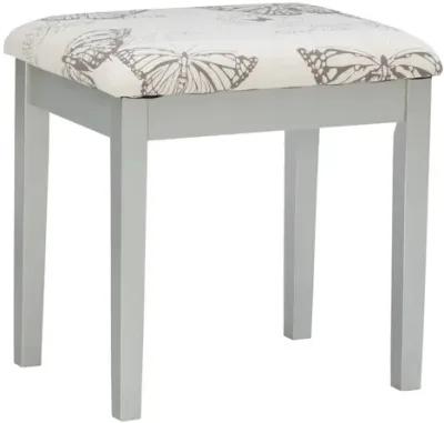 Silver Butterfly Vanity & Stool