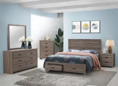 BRANTFORD QUEEN STORAGE BED BARREL OAK