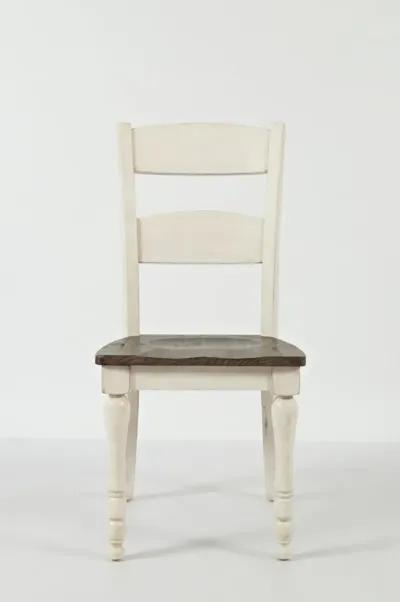 Jofran Madison County Ladderback Chair Vintage White