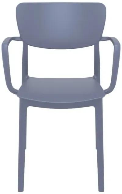 Compamia Lisa Outdoor Dining Arm Chair Dark Gray