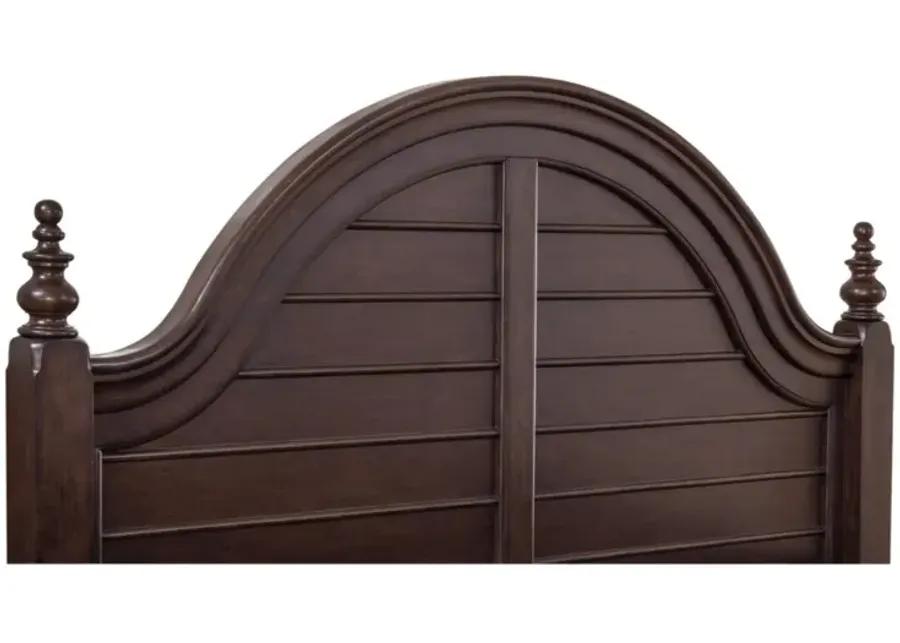 RODANTHE CHERRY BRUNETTE QUEEN PANEL COMPLETE BED