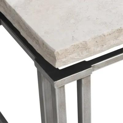 RIVERTON COCKTAIL TABLE IN SILVER FINISH