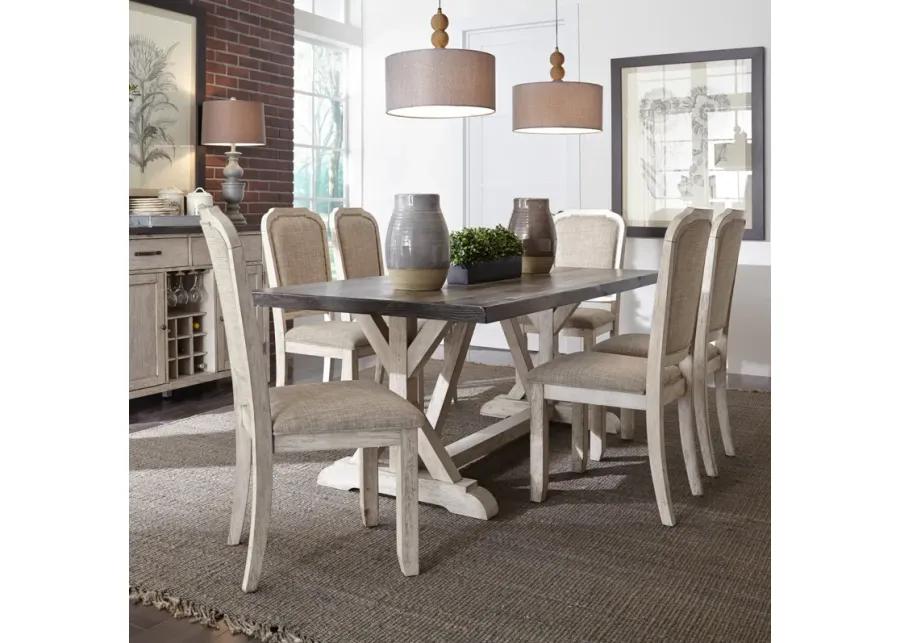 7 PIECE TRESTLE TABLE SET - WILLOW RUN