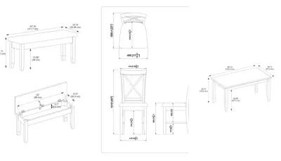 Powell Jane 6-Piece Dining Set