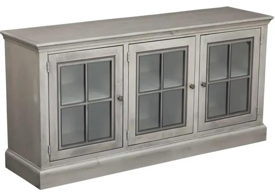 CHURCHILL SMOKEY GREY 66 INCH TV STAND CONSOLE WITH 3 DOORS