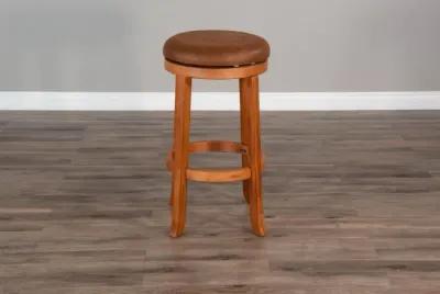 Sunny Designs Sedona Rustic Oak 30 Inch Swivel Counter-Height Stool with Cushioned Seat