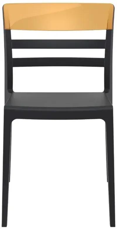 Compamia Moon Dining Chair Black Transparent Amber