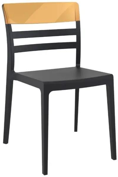 Compamia Moon Dining Chair Black Transparent Amber