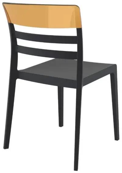 Compamia Moon Dining Chair Black Transparent Amber