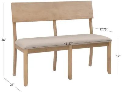 Linon Jorissen Bench Gray Wash