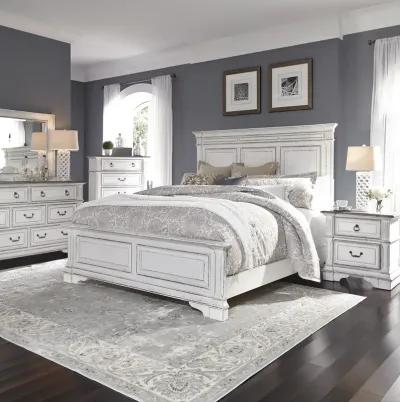 Liberty Furniture Complete Queen Bedroom Set Panel Bed, Dresser, Mirror, Chest & Nightstand Abbey Park