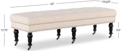 Linon 62 Inch Isabelle Bed Bench White