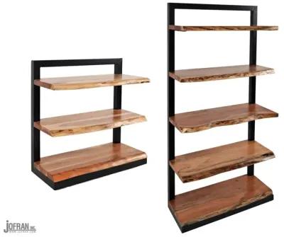 Natures Edge Brushed Grey 5 Shelf Bookcase