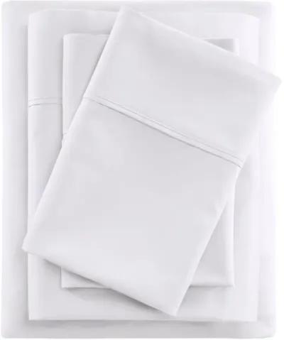 Olliix Beautyrest California King White 600 Thread Count Cooling Cotton Blend Sheet Set