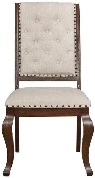 SIDE CHAIR CREAM/ANTIQUE JAVA