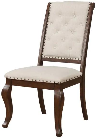 SIDE CHAIR CREAM/ANTIQUE JAVA