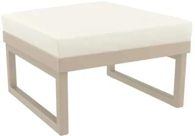 Compamia Mykonos Ottoman Taupe with Sunbrella Natural Cushion