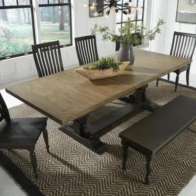 Liberty Furniture Harvest Home Black Trestle Table