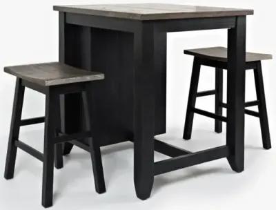 Jofran Madison County 3-Piece Counter Set Vintage Black