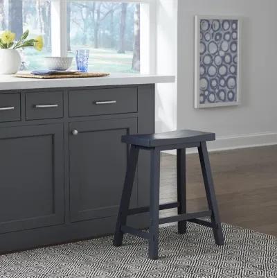 Creations Sawhorse Navy 24 Inch Counter Stool