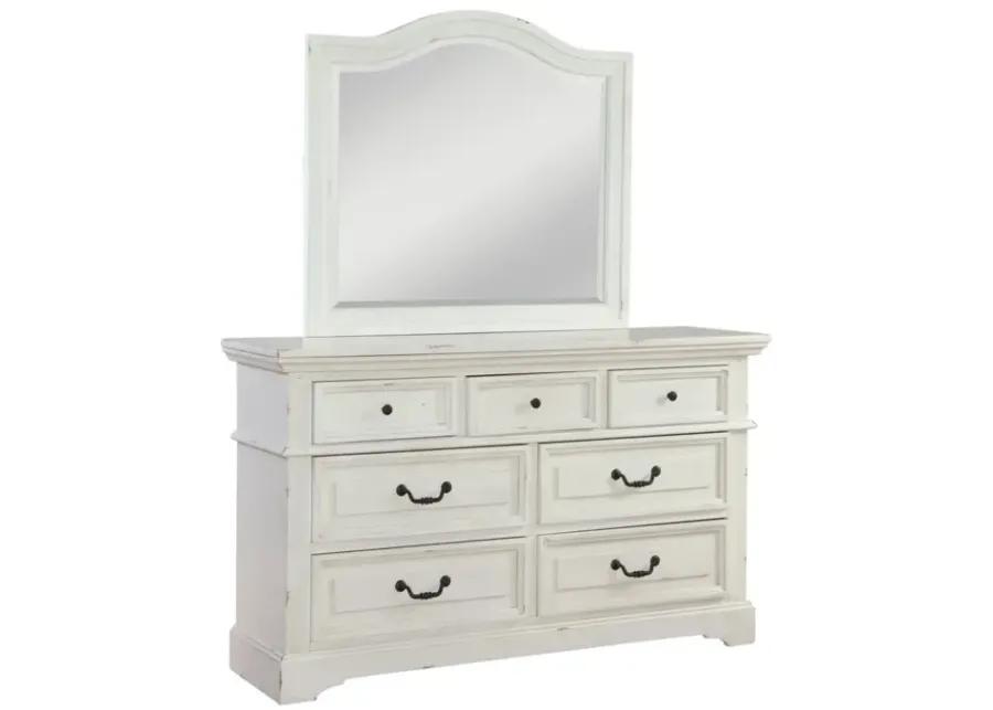 3 PCS BEDROOM SET- QUEEN BED DRESSER MIRROR