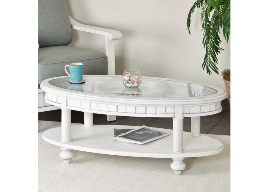 MONACO OVAL COFFEE TABLE WITH TRAY INSERT