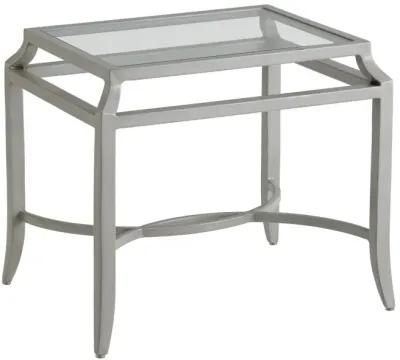 Tommy Bahama Outdoor by Lexington Silver Sands Soft Gray Rectangular End Table