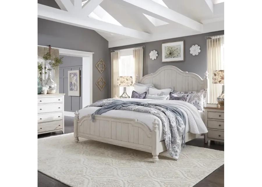 KING POSTER BED DRESSER & MIRROR NIGHT STAND - FARMHOUSE REIMAGINED