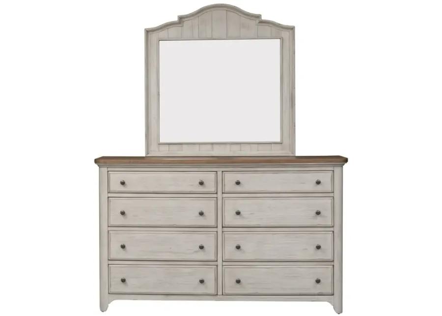 KING POSTER BED DRESSER & MIRROR NIGHT STAND - FARMHOUSE REIMAGINED