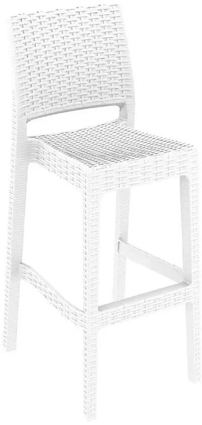 Compamia Jamaica Resin Wickerlook Bar Stool White