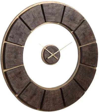 KERENSA BROWN WOODEN WALL CLOCK