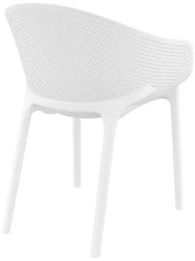 Compamia Sky Pro Stacking Dining Chair White