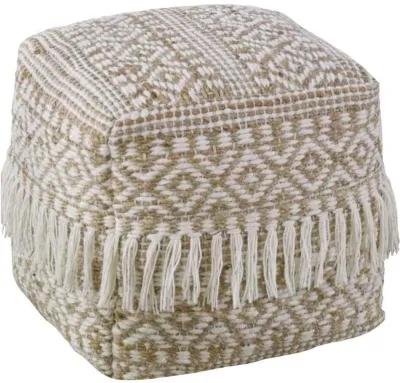 Uttermost Boheme Brown/Light Gray Pouf